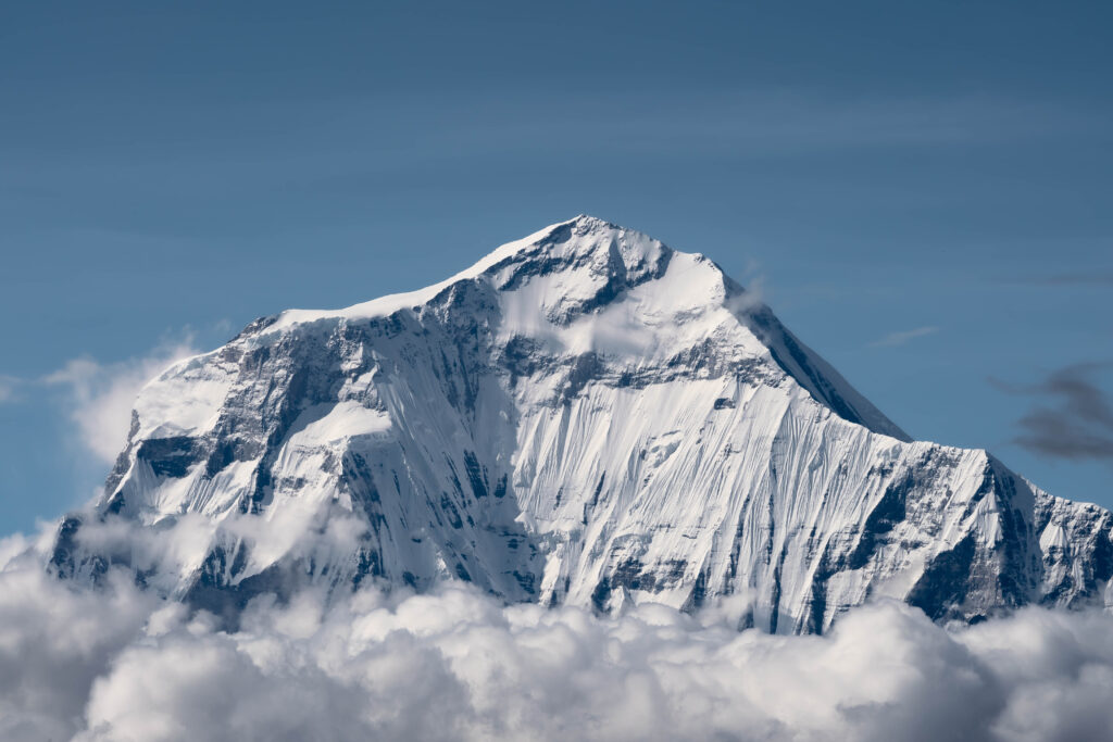 Dhaulagiri peak in Nepal sits at 26,795 feet.